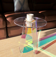 Table basse en acrylique irisé 2025 nouvelle arrivée
