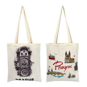 Calidad superior Asequible Precios al por mayor Recuerdos Tamaño personalizado <span class=keywords><strong>Praga</strong></span> Bolsa de compras de algodón - Product Image 6