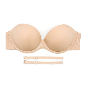 원활한 조정 가능한 스트랩 스폰지 브래지어 다시 폐쇄 섹시한 보이지 않는 브래지어 언더와이어 유방 리프트 재사용 가능한 푸시 업 브래지어 - Product Image 2
