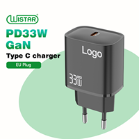 Wistar BARU Pengisi Daya Cepat GaN USB Type C PD 33W Kualitas Unggul dengan Colokan EU untuk Ponsel