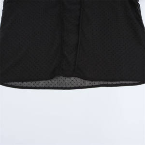 SHENZHU abbigliamento donna 2024 autunno nuovo temperamento nero Versatile colletto rialzato <span class=keywords><strong>Tulle</strong></span> camicia a maniche lunghe 9926948 - Product Image 6