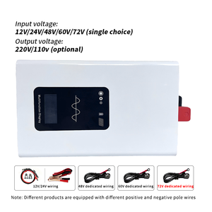 Convertisseur d'énergie <span class=keywords><strong>solaire</strong></span> à onde sinusoïdale pure monophasé haute efficacité 2300W, DC12V-72V vers AC 10A/20A, pour voiture, maison, système photovoltaïque - Product Image 4
