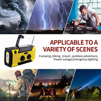 Radio Portátil con Batería Recargable de 5000 mAh, Alarma SOS, Luz de Lectura, Material Plástico ABS, Comunicación de Emergencia