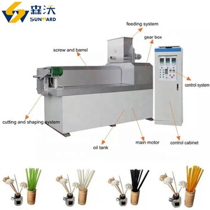 Machine à fabriquer des pailles à boire comestibles en paille de riz, ligne de transformation de pailles de manioc biodégradables, <span class=keywords><strong>vaisselle</strong></span> de protection de l'environnement - Product Image 1