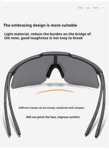 Lunettes de <span class=keywords><strong>soleil</strong></span> de sport pour homme et <span class=keywords><strong>femme</strong></span>, grande monture, pour l'alpinisme, le <span class=keywords><strong>ski</strong></span>, les activités de plein air, coupe-vent et pare-<span class=keywords><strong>soleil</strong></span>, lunettes de vélo - Product Image 6