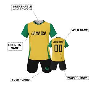Футбольная форма сборной Ямайки: персонализированный комплект (футболка и шорты) с именем и номером для юношеских команд (для мальчиков и девочек) - Product Image 2