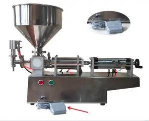 Máquina de llenado de pies, piezas de repuesto, máquina de llenado de crema neumática semiautomática, donut, manual