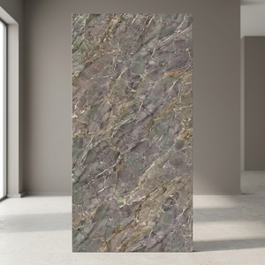Perlato Nero Luxury Full Body Glossy Polished Porcelain Tiles 600x1200mm Marble Look Floor Wall - Product Image 1