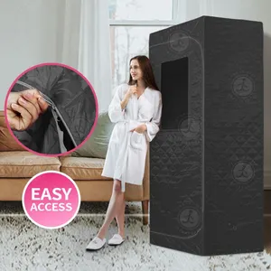 Nieuw Ontwerp Thuisgebruik Draagbare Stoomsaunatent Opvouwbare Full-Body Sauna Groothandel Natte Spa Saunaruimte Met 4l Stoomgenerator