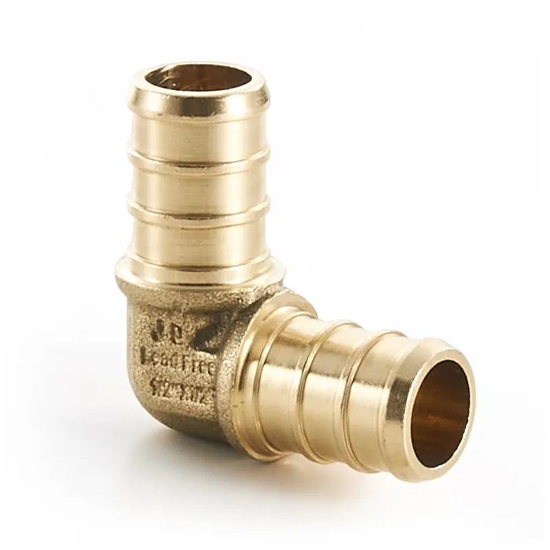 Factory Supply F1807 Loodvrij Pex Elleboog Gelijk Elleboog Quick Connect Brass Crimp Pex Fitting