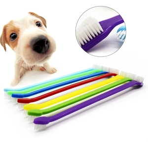 Manufacturer Pet Cleaning Cat Dog Tooth Brush Plastic Teeth Care Grooming Pet Toothbrush