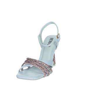 Sandalias de tacón para mujer Menbur 24790 con tiras de purpurina rosa y punta cuadrada - Product Image 6