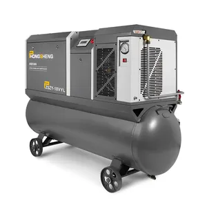 Compressor de ar de parafuso 8 bar 7.5Kw grau de ímã permanente fixo quatro em um compressor de ar de parafuso para produção industrial