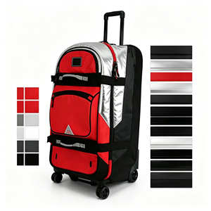 Valise <span class=keywords><strong>de</strong></span> transport Oxford classique personnalisée, étanche, avec fermeture éclair, durable, portable, pour équipement <span class=keywords><strong>de</strong></span> <span class=keywords><strong>course</strong></span>, sacs <span class=keywords><strong>de</strong></span> <span class=keywords><strong>course</strong></span>, casques et combinaisons - Product Image 4