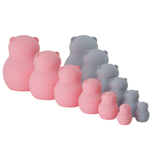 Juguetes educativos para niños pequeños, juguetes para niños, muñeca Matrioska de silicona, juguete apilable de silicona - Product Image 1