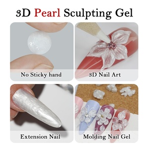White 3D Nail Carving Gel 20g Sculpture Extension <b>Glue</b> Poly Gel Embossed Painting <b>Modeling</b> for DIY Nail Salon Supplies Art - Product Image 4