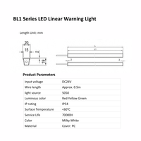 Barre lumineuse de signalisation LED industrielle Doingwin à 3 couleurs, lampe d'avertissement étanche IP65 pour machines-outils et équipements CNC