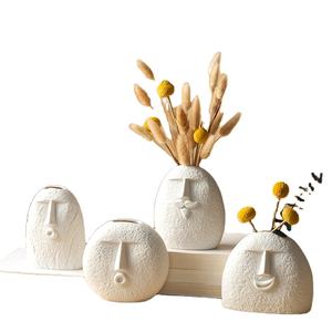 <span class=keywords><strong>Vaso</strong></span> di lusso per la casa in ceramica <span class=keywords><strong>con</strong></span> Design floreale bianco unico <span class=keywords><strong>con</strong></span> <span class=keywords><strong>volto</strong></span> umano elegante <span class=keywords><strong>vaso</strong></span> di nozze per i fiori - Product Image 1