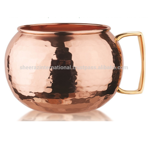 แก้วมักเคลือบด้วยทองแดงมอสโกแก้วมักพร้อมฝาปิดสำหรับกาแฟเบียร์น้ำ - Product Image 4