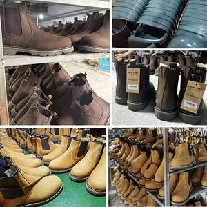 Bottes de Sécurité <span class=keywords><strong>Chelsea</strong></span> à Embout Acier pour Hommes, en Cuir <span class=keywords><strong>Nubuck</strong></span> Jaune de Vache, Chaussures de Travail de Sécurité pour la Construction et l'Usine - Product Image 5