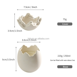 ขวดโหลเซรามิกพร้อมกล่องฝาปิดและพิมพ์โลโก้รูปทรงไข่อีสเตอร์ขนาด5ออนซ์ - Product Image 6