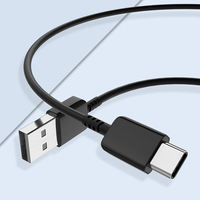Câble USB Type C noir de 3 pieds (1 m) pour une charge rapide, compatible avec Samsung Galaxy S8 S9 S10