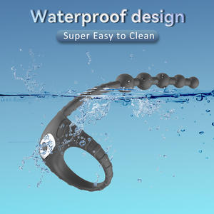 Masturbateur Contrôle sans fil Backyard Bead Silicone Vibrating Lock Sperm Ring Masturbateur pour homme Plug anal Vibrateur pour homme - Product Image 3