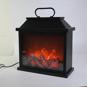 Moderne Or Brossé LED Lanterne Cheminée Portable ABS Artificielle Décor Sans Flamme <span class=keywords><strong>Bois</strong></span> Brûlant Bûche Rouge Dim Lueur Veilleuse <span class=keywords><strong>pour</strong></span> - Product Image 4