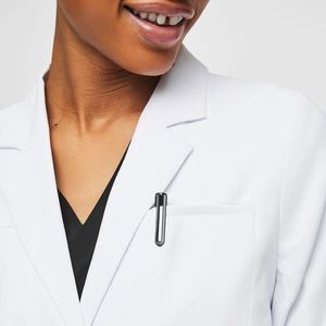 Jaket jas lab putih seragam lengan panjang dokter rumah sakit uniseks kustom pabrik - Product Image 2