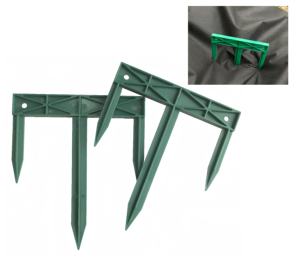 Accessoires de jardinage pour paillis géotextile : Grappins de fixation au sol, Grappins de terre, Piquets d'ancrage en plastique, Pointes, Tri-Peg - Product Image 1