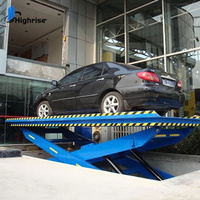 Ascenseur de stationnement de voiture à ciseaux stationnaire hydraulique à 2 niveaux pour garage à la maison