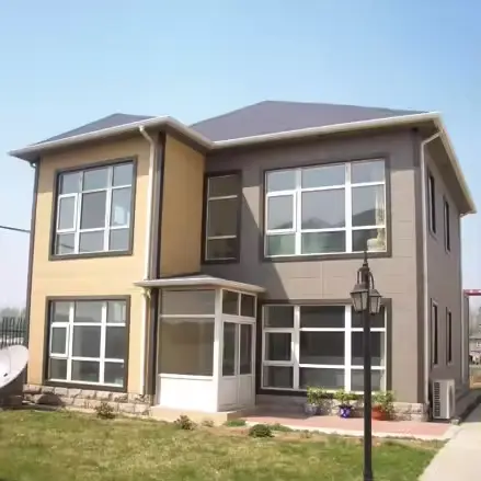 Casa pré-fabricada HS 3D Design Villas Light Aço Estrutura Modular Pré-fabricada Casa de contêiner de luxo