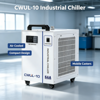 Refroidisseur industriel miniature refroidi par air CWUL-10AH 50Hz pour le refroidissement au laser UV