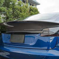 2014-2020 para Tesla Model S estilo mejorado de fibra de carbono alerón trasero parachoques alerón trasero alerón del maletero difusor Kit de carrocería