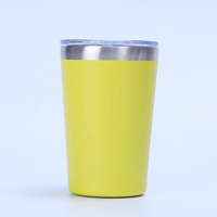Nouvelle arrivée 12OZ gobelet Double paroi en acier inoxydable 360ML gobelet à café sous vide Bingba tasse avec couvercle