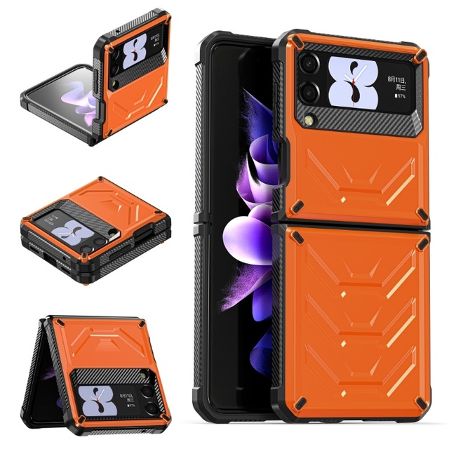 Rugged Shockproof Mobile Phone Back Cover Case for Samsung Galaxy Z Flip 3 5G Folding Phone Case Cover
