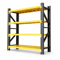 Système d'étagères de stockage industriel en acier métallique réglables sans boulons, capacité 200 kg/étagère, pour entrepôt