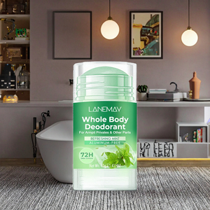 Déodorant corporel naturel minéral à la menthe rafraîchissante, protection longue durée 48H contre la transpiration et les odeurs, sans aluminium, marque privée, unisexe, roll-on - Product Image 3