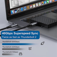 Smartphone Ordinateurs portables Agrandir l'image Ajouter pour comparer Partager 40 Gbps 8K 60Hz Type C PD Gen3 100W 5A Charge rapide USB 4.0 Données
