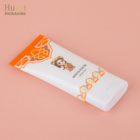 Tube ultra-plat D35 40-80ml pour crème solaire pour poupées avec capuchon à clapet blanc