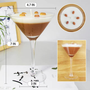 เทียนหอมกลิ่นกาแฟเอสเพรสโซมาร์ตินี่ ดีไซน์หรูหรา บรรจุในกล่องของขวัญสุดฮิต เหมาะสำหรับใช้ในบ้าน โรงแรม สำนักงาน หรือเป็นของขวัญ - Product Image 4