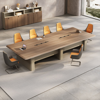 Table de réunion moderne, grande, écologique, avec pieds en aluminium durables, ensemble de mobilier de conférence de luxe en mélamine, table de salle de réunion exécutive