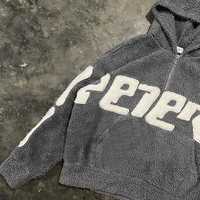 Sudadera con Capucha YSJY Personalizada con Logotipo, Forro Polar de Invierno, Bordado, Apliques, Parches, Sherpa, para Hombre