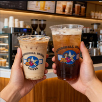 Gobelets en plastique PET de 16 oz avec couvercles, gobelets jetables ou réutilisables sans BPA, conception anti-fuite pour café glacé et smoothie