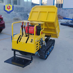 Charge hydraulique 800 kg, chargeurs 10 CV, <span class=keywords><strong>brouette</strong></span> à chenilles motorisée, <span class=keywords><strong>moteur</strong></span> diesel, mini tombereau à chenilles, camion à benne multifonctionnel - Product Image 2
