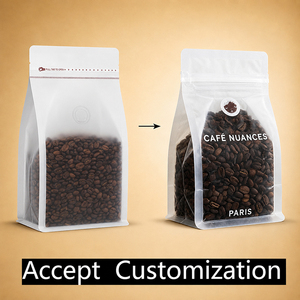 Bolsa de Embalaje para Granos de Café con Logotipo Personalizado, Mate, Resistente a la Humedad, con Cierre de Cremallera y Válvula Superior para Alimentos - Product Image 6