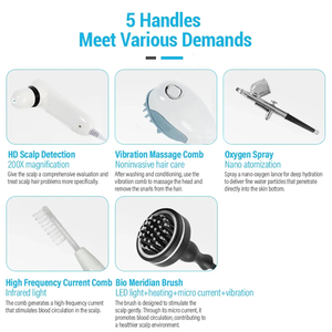 5 In1 Desktop ABS Hair Scalp Treatment Machine 8 Inch Touch Screen Head Massage Follicle Detection Growth CN EU Plug Compatible - Product Image 5