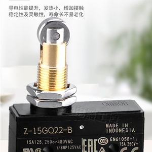 ไมโครสวิตช์กันน้ำรุ่นดั้งเดิม Z 15GW255 22 B IP65 รีเลย์โลหะแบบ SPDT สำหรับระบบอัตโนมัติทางอุตสาหกรรม - Product Image 5