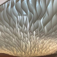 Décoration suspendue en tissu texturé pour plafond, style français, luxe moderne, DIY, avec motif vague estampé