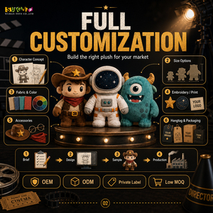 Juguetes de Peluche Personalizados de Películas Más Vendidos para Promociones de Lanzamiento de Contenido en Streaming, Materiales Ecológicos, Marca Privada, Venta al Por Mayor con MOQ Bajo - Product Image 2